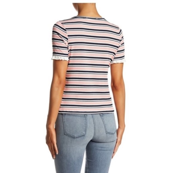 Ro & De Ribbed Mini Ruffle Tee - Picture 2 of 5